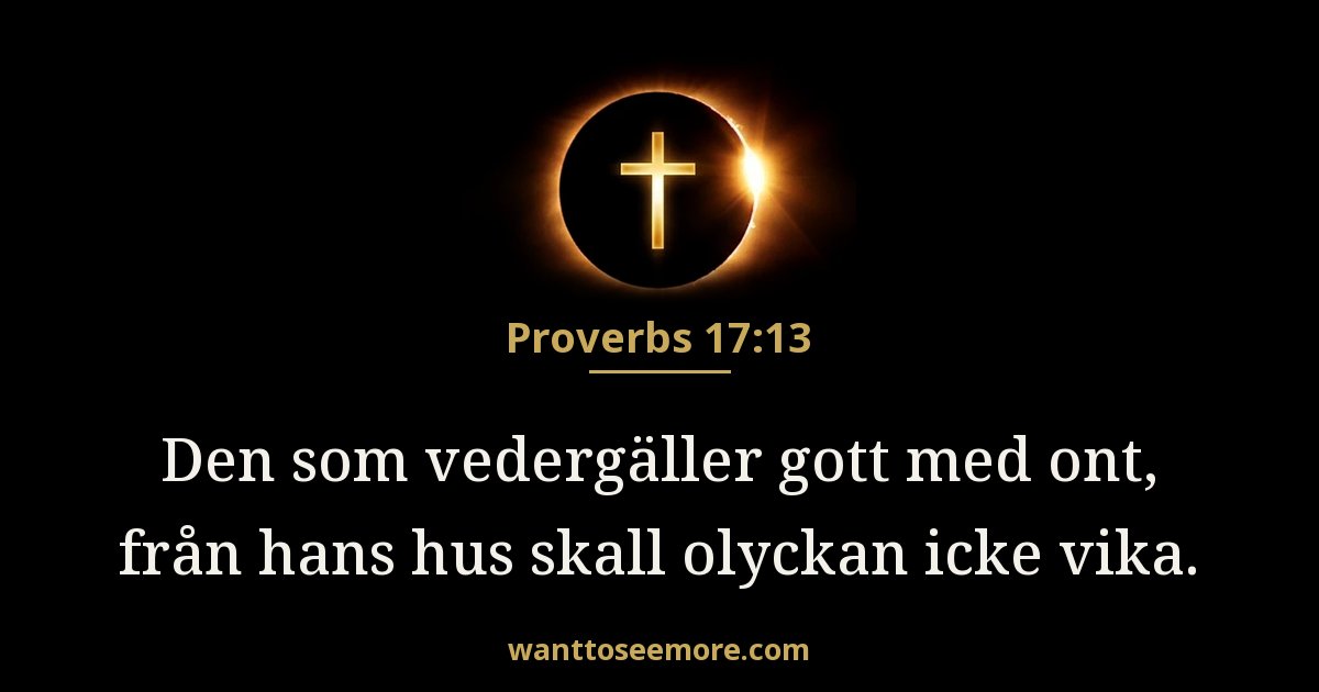 Ordspråksboken 17:13