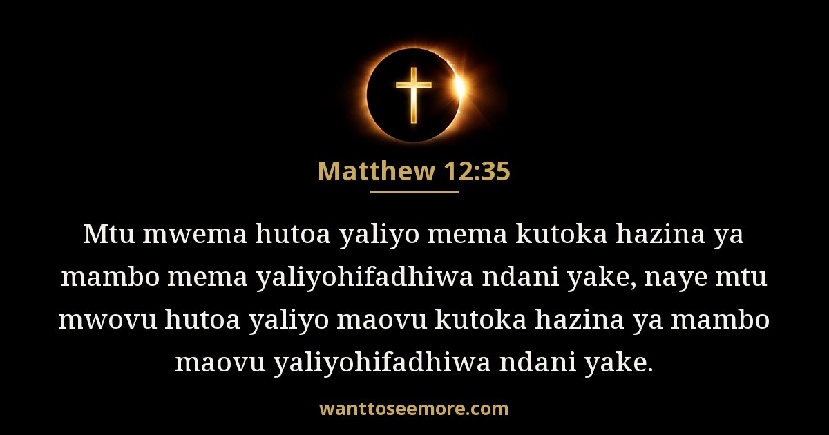 Mathayo 12:35