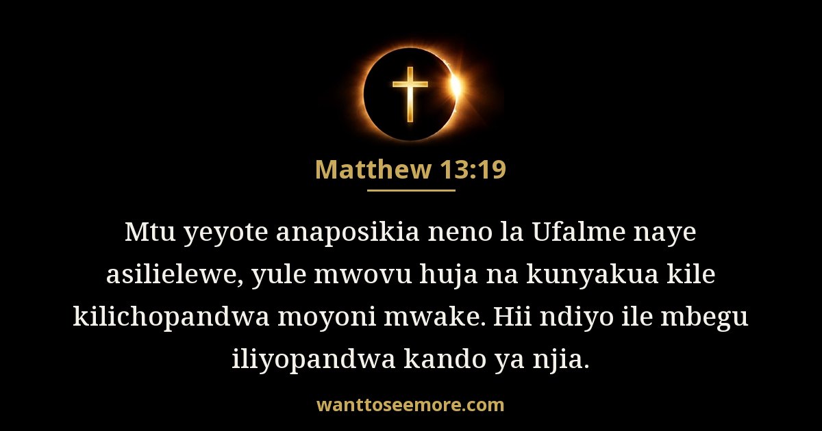 Mathayo 13:19