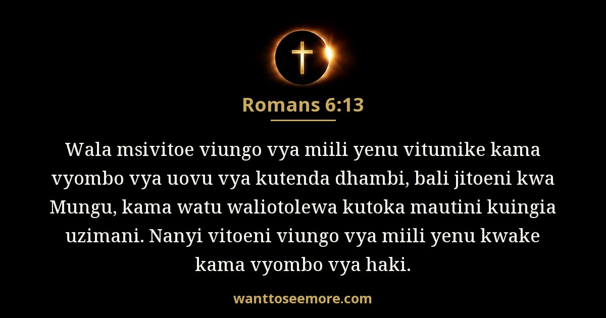 Warumi 6:13