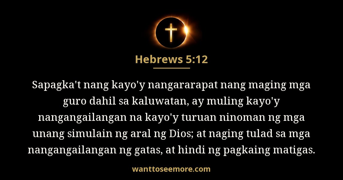 Mga Hebreo 5:12