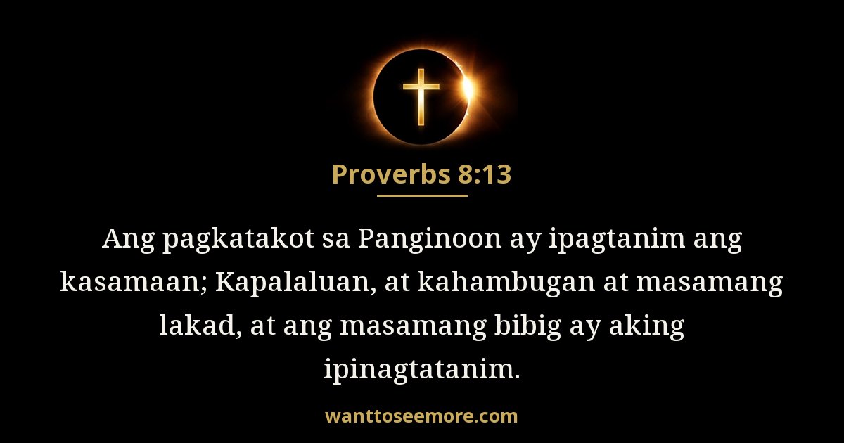 Mga Kawikaan 8:13