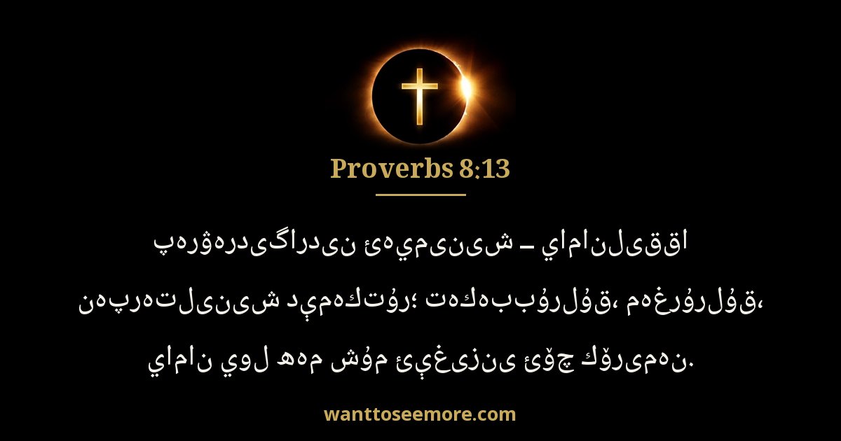PRO 8:13