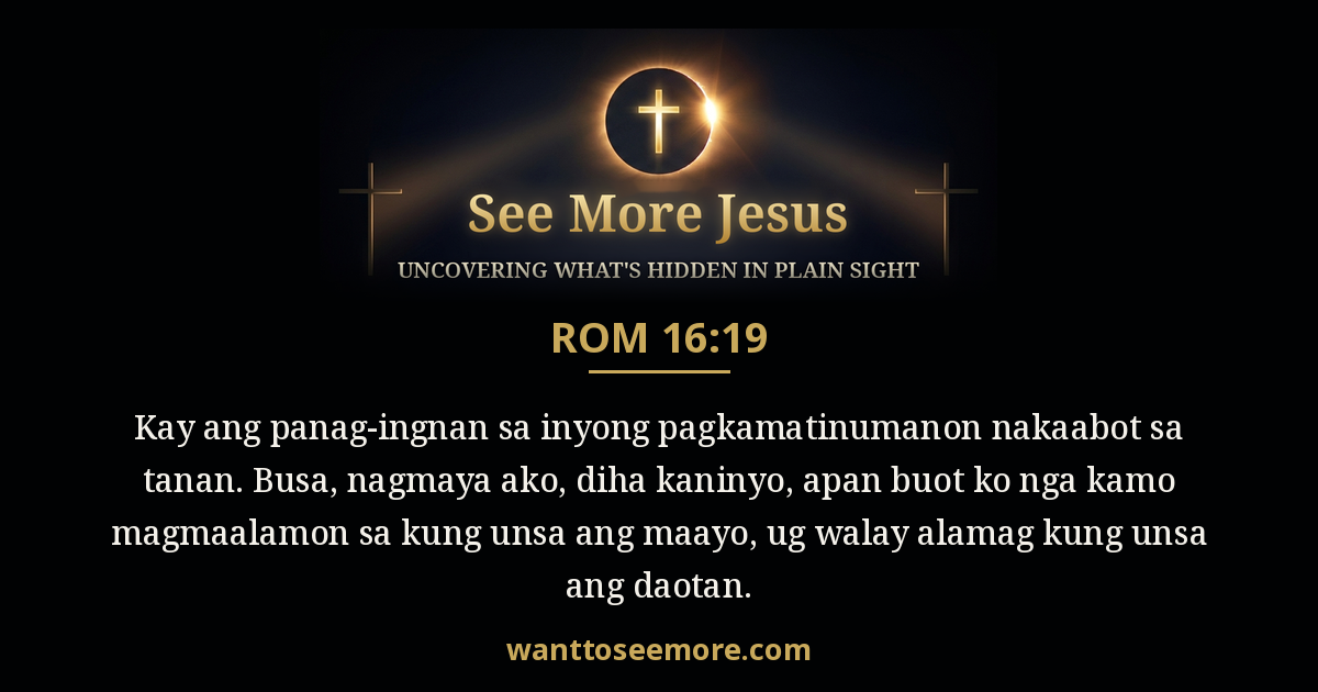 Romans 16:19