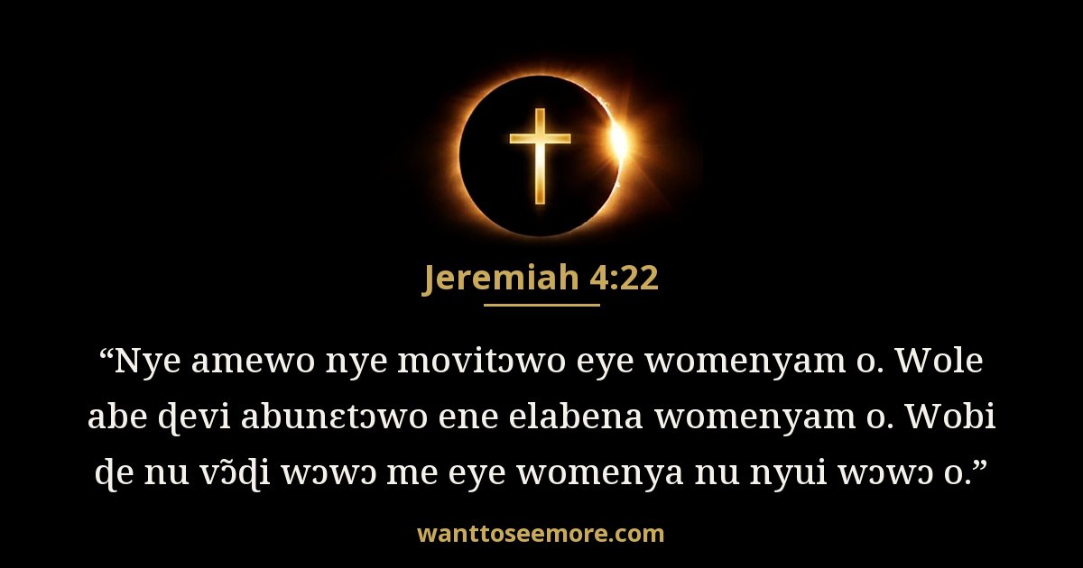 Jeremiah 4:22