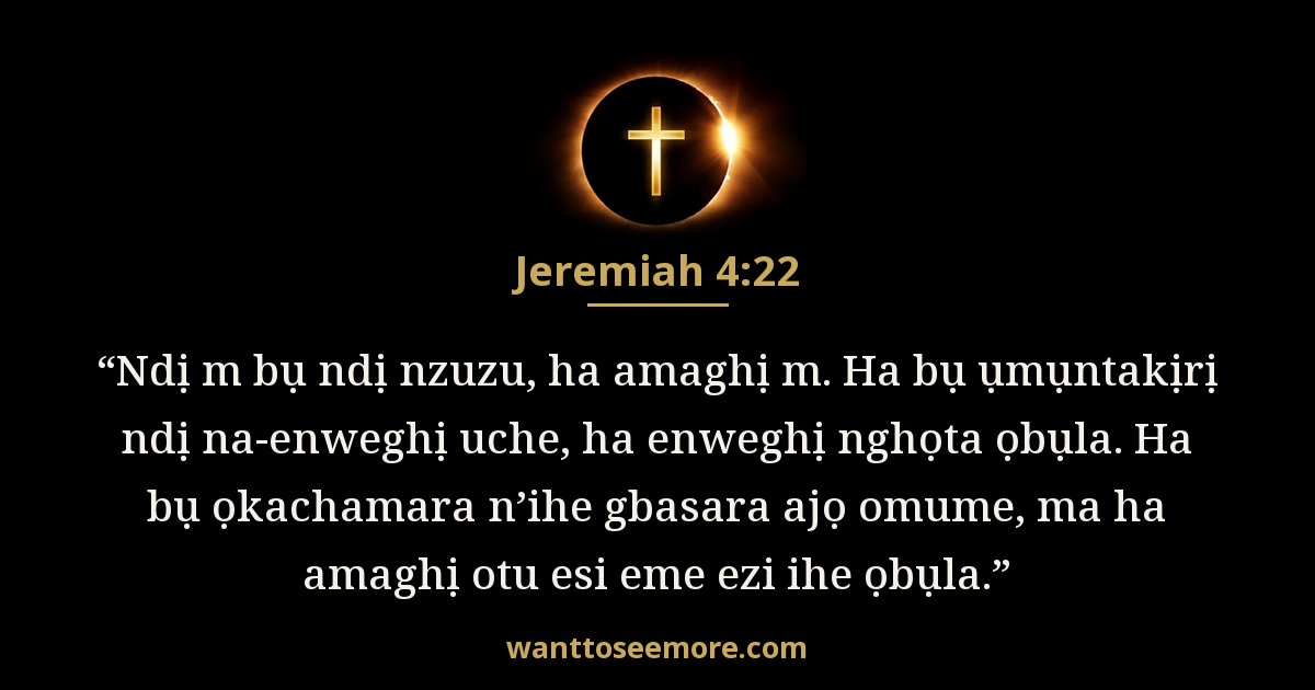 Jeremiah 4:22