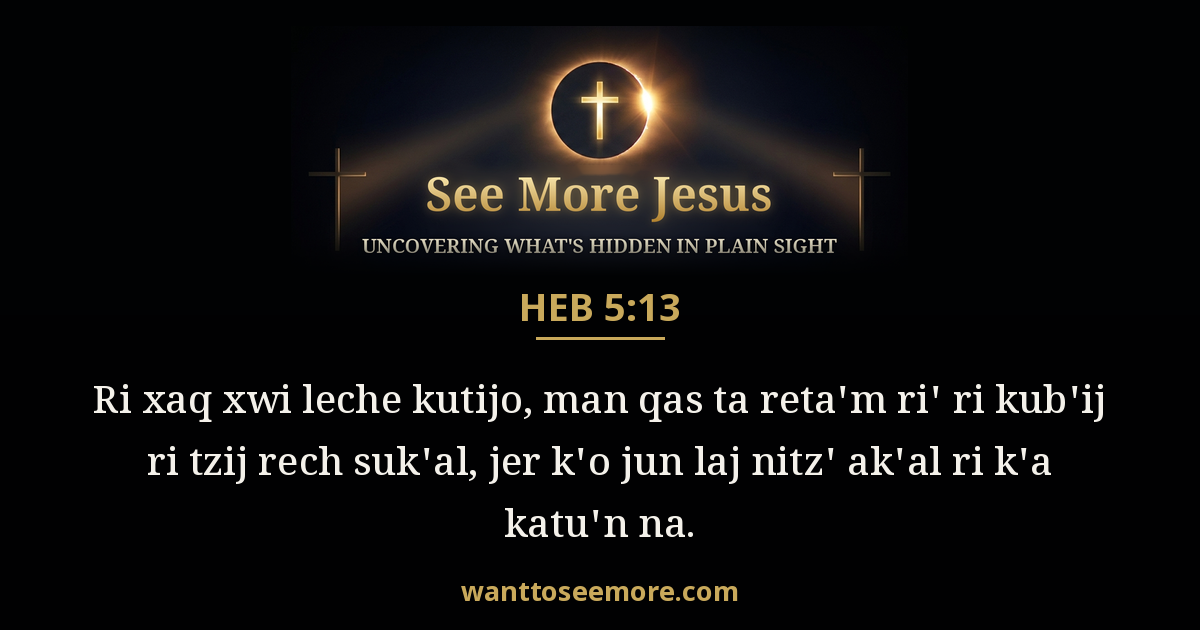 Hebrews 5:13