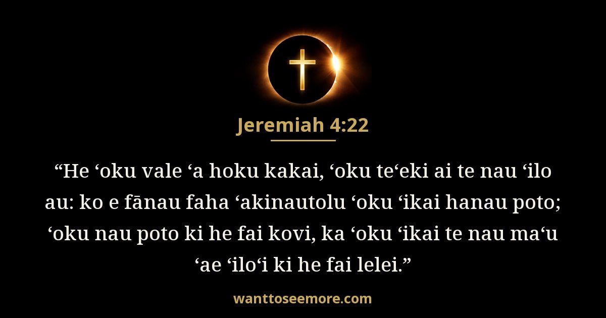 Jeremiah 4:22