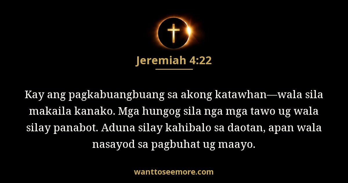 Jeremiah 4:22