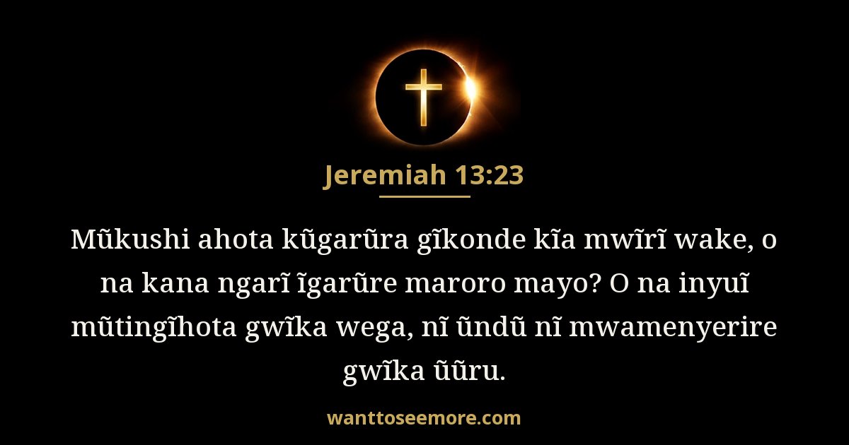Jeremiah 13:23
