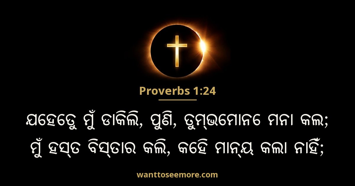 Proverbs 1:24