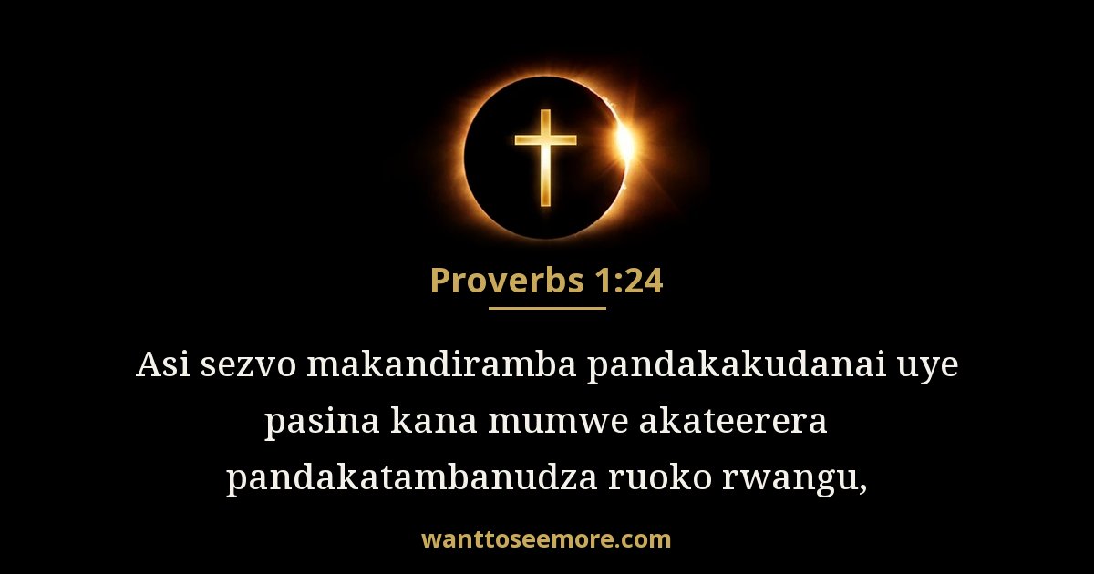 Proverbs 1:24