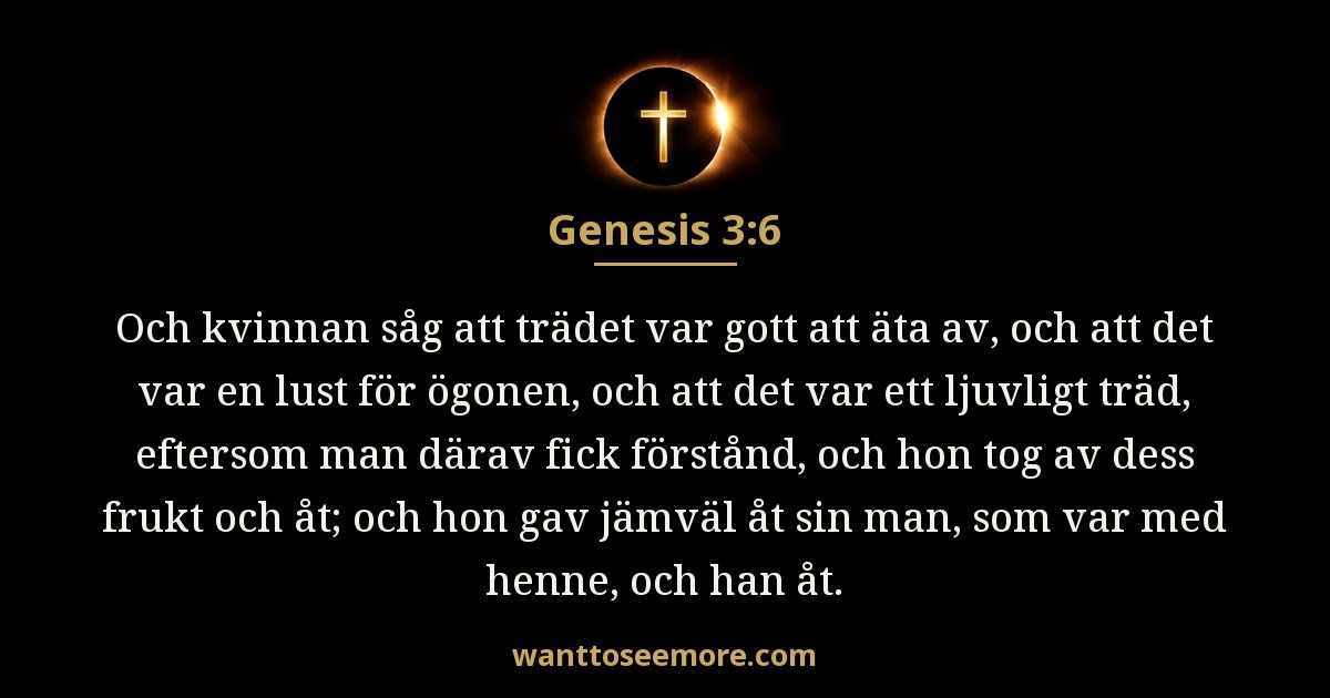 1 Moseboken 3:6