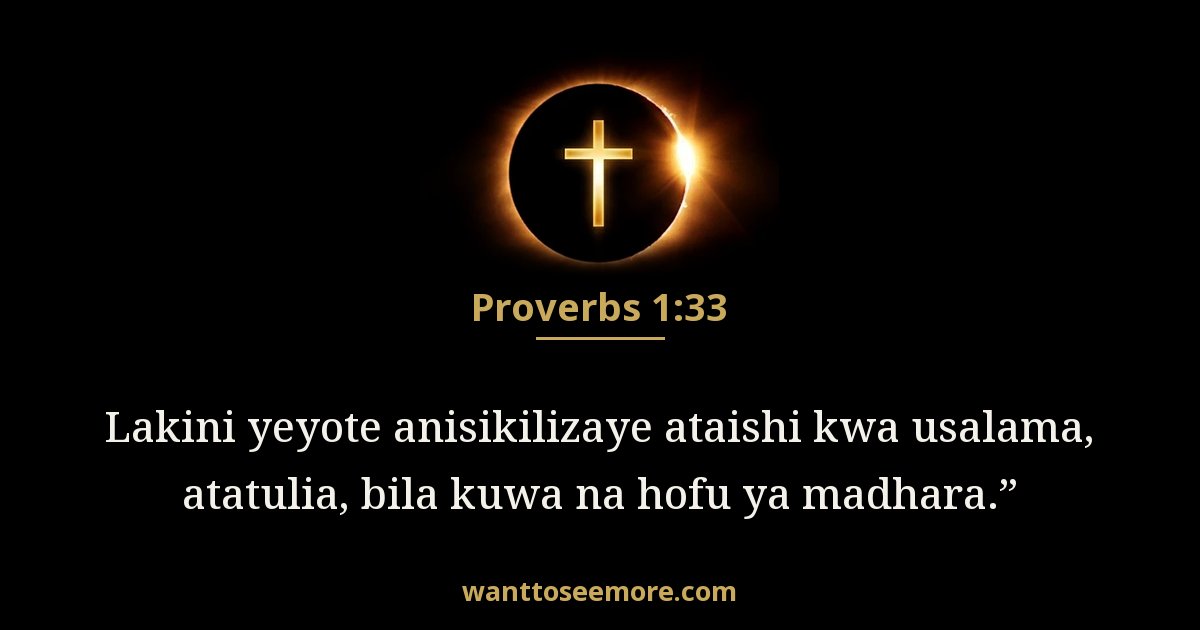 Proverbs 1:33