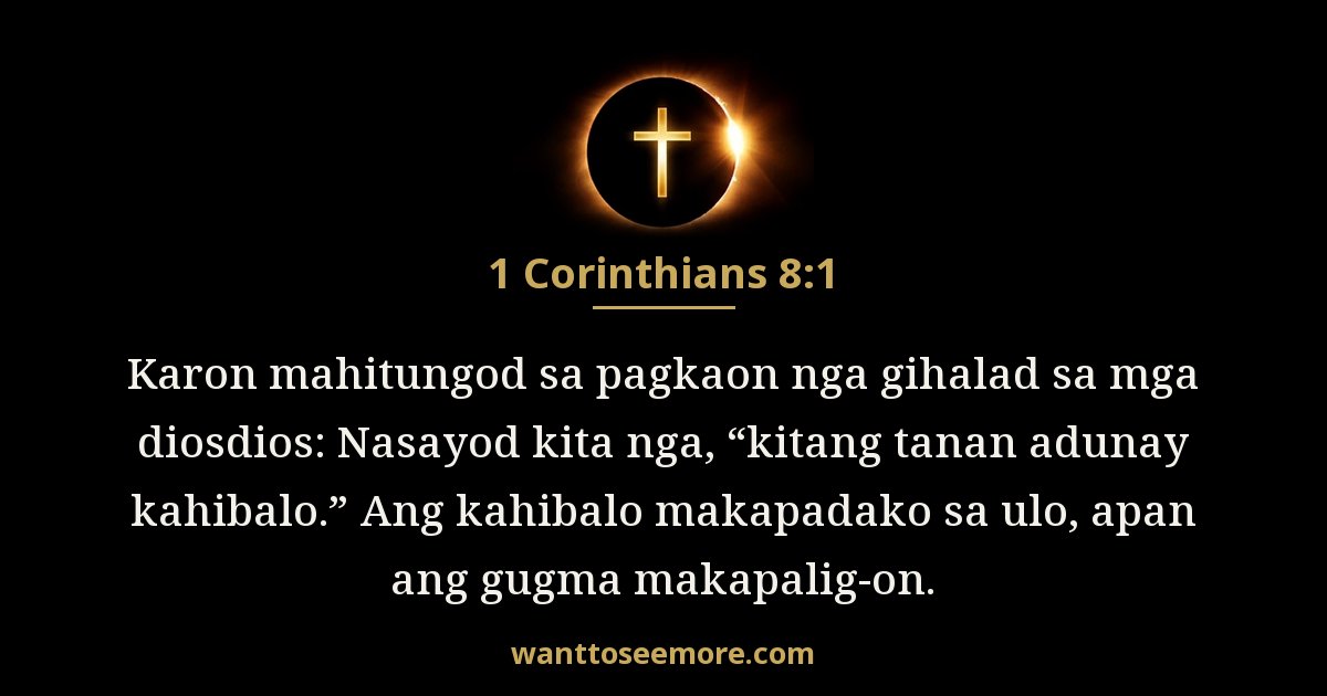 1 Corinthians 8:1