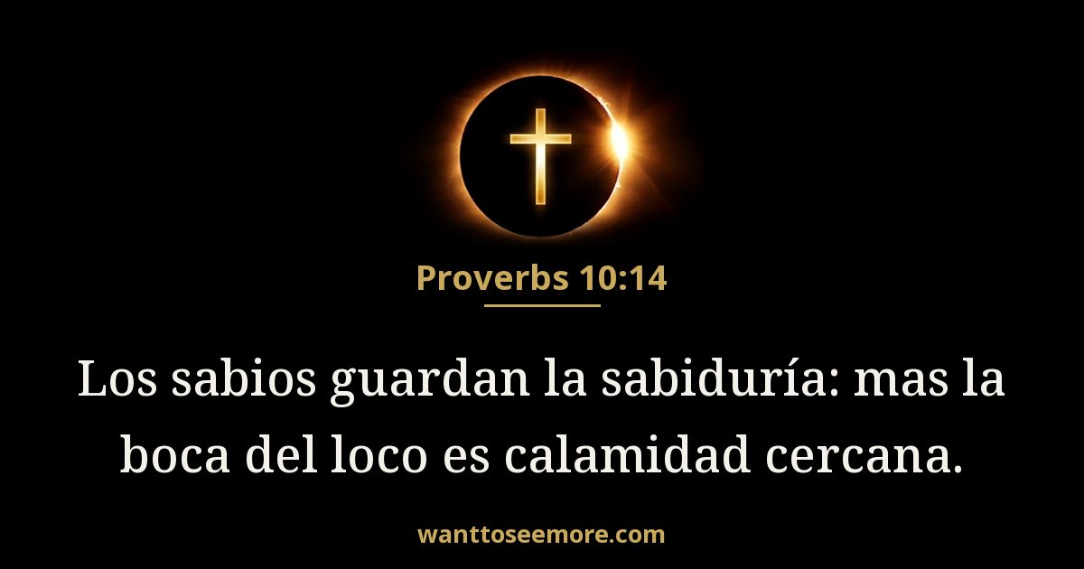 Proverbs 10:14