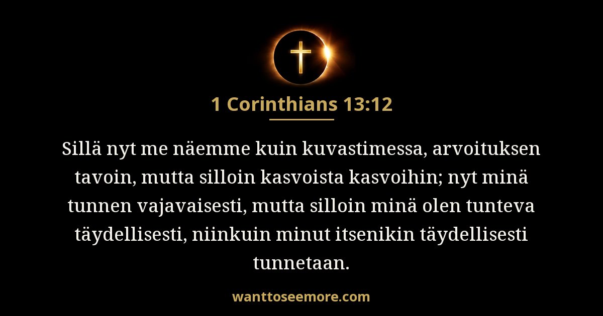 1 Corinthians 13:12