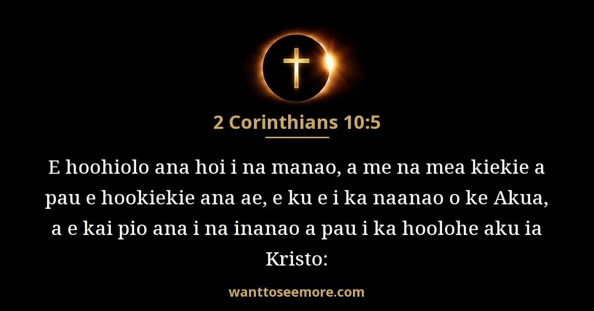 2 Corinthians 10:5