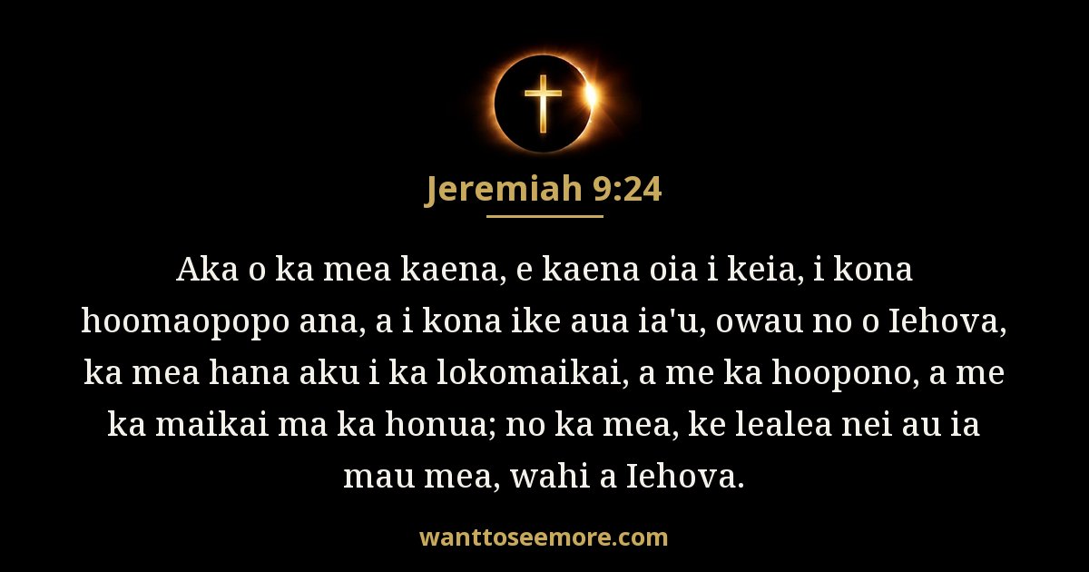 Jeremiah 9:24