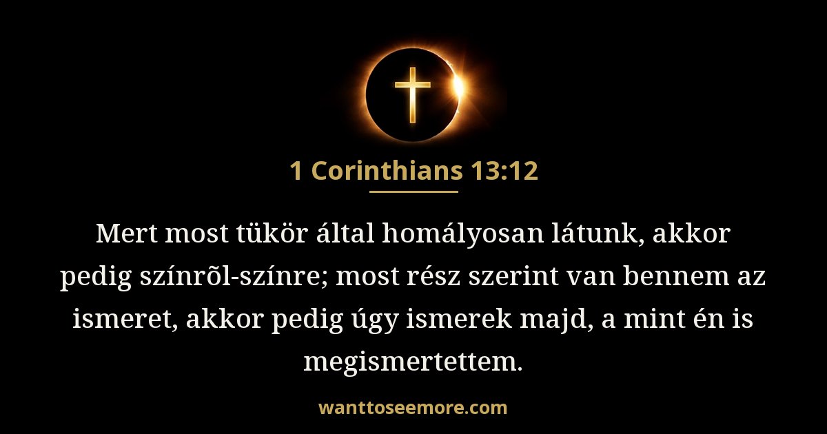 1 Corinthians 13:12