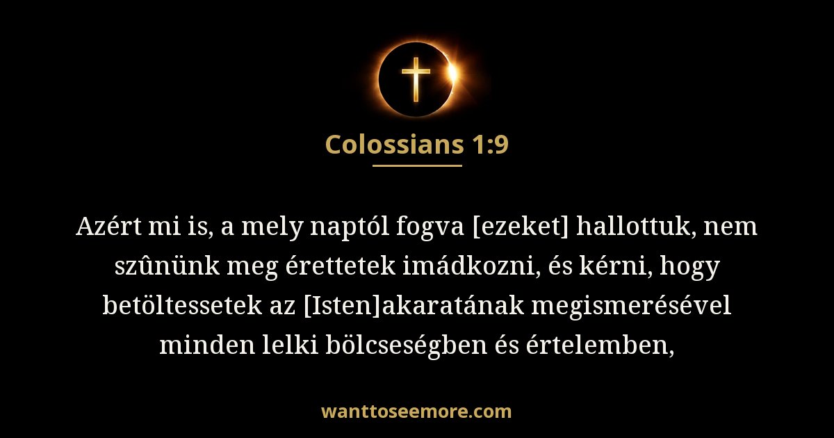 Colossians 1:9