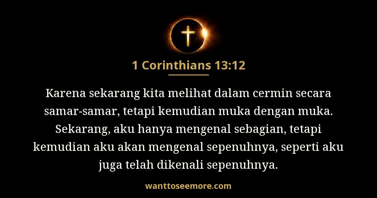 1 Corinthians 13:12