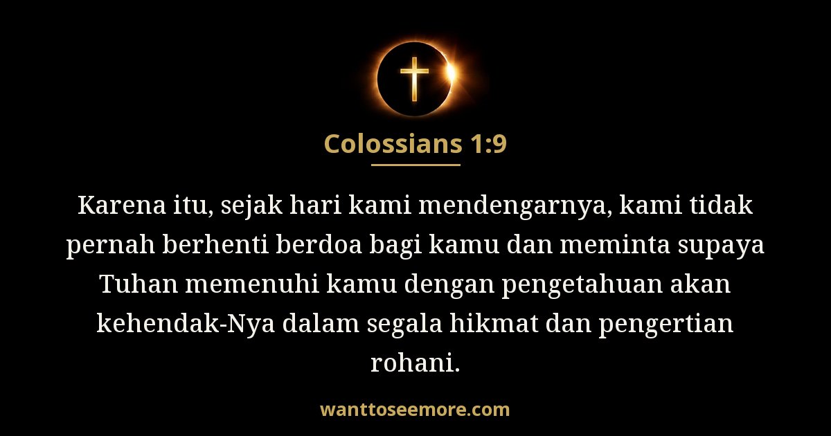 Colossians 1:9