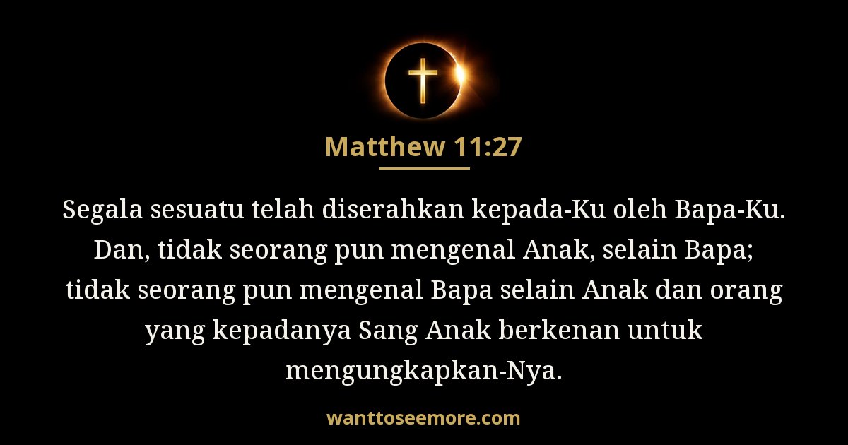 Matthew 11:27