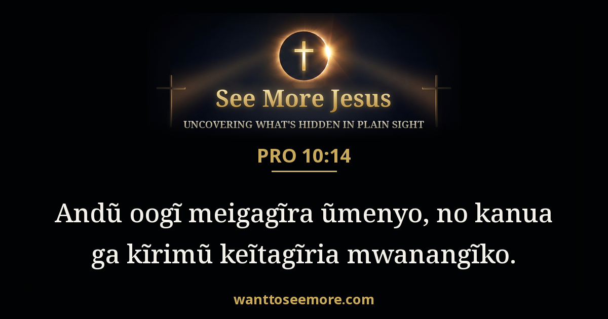 Proverbs 10:14
