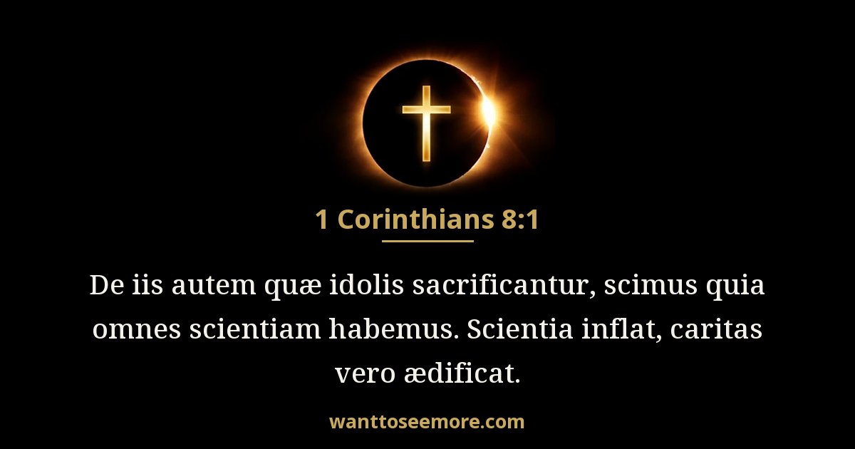 1 Corinthians 8:1