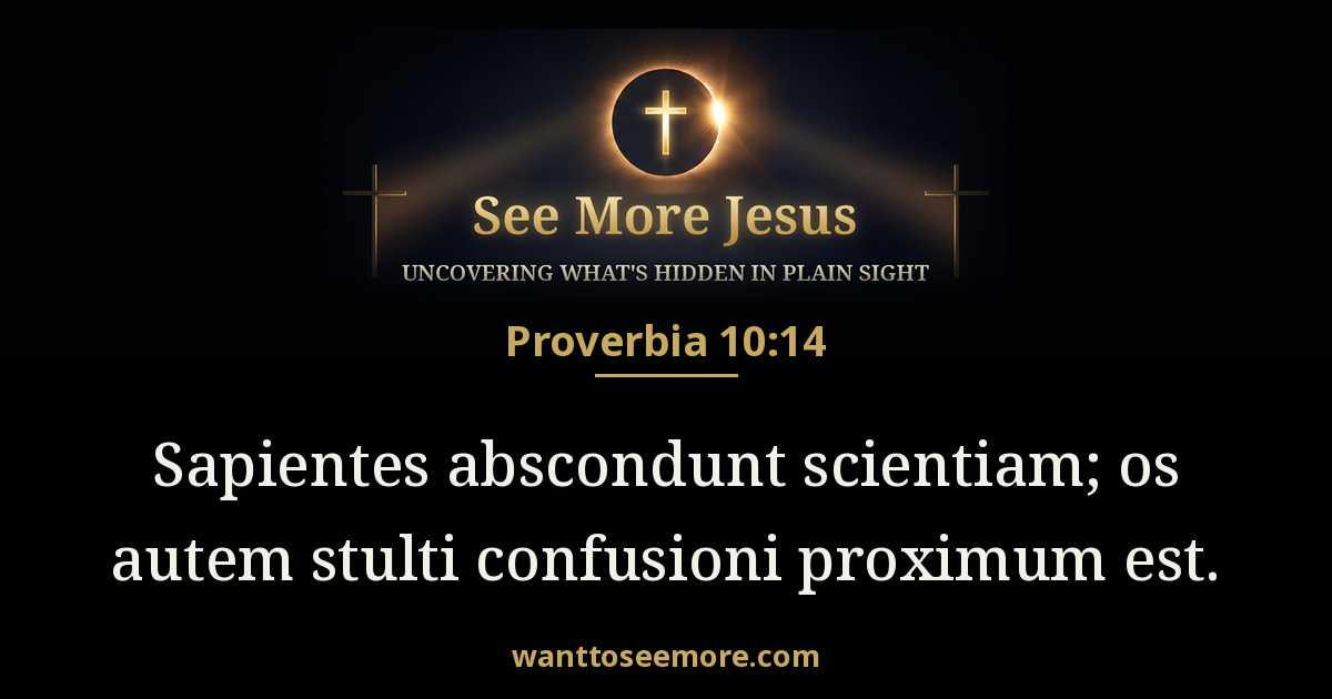 Proverbs 10:14