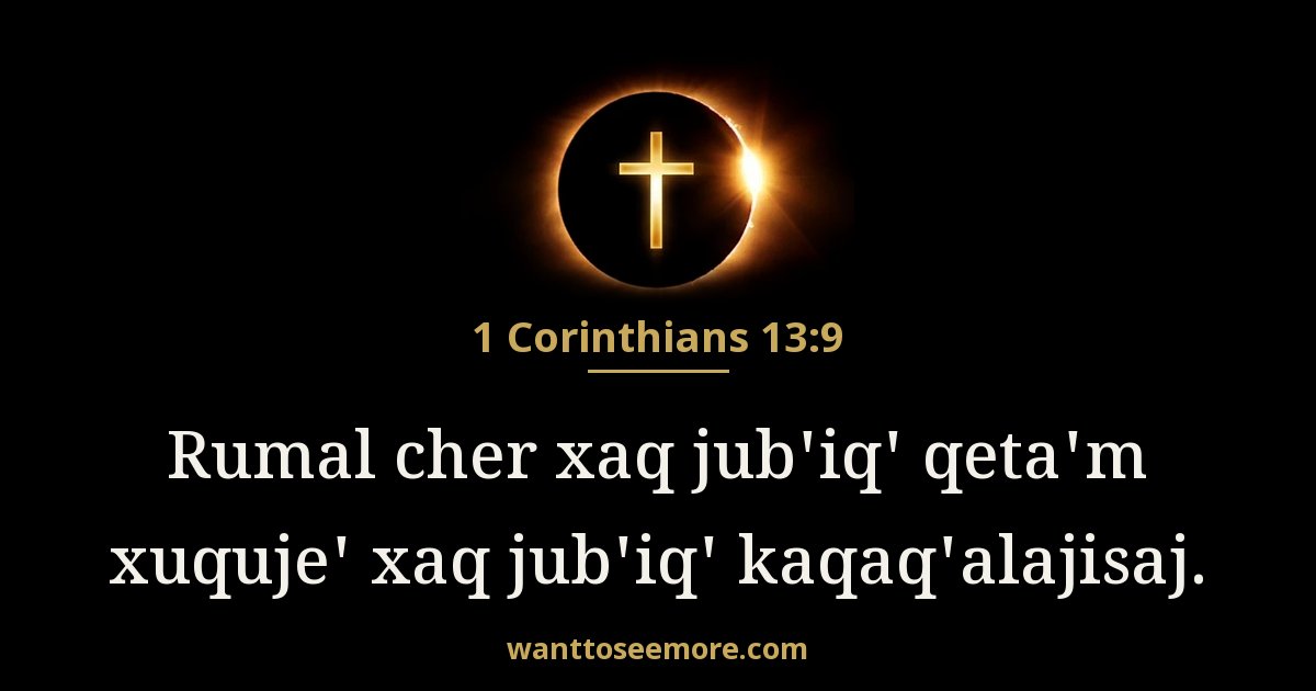 1 Corinthians 13:9