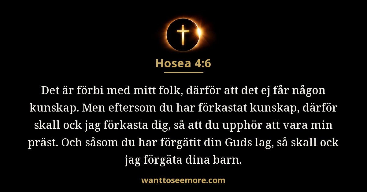 Hosea 4:6