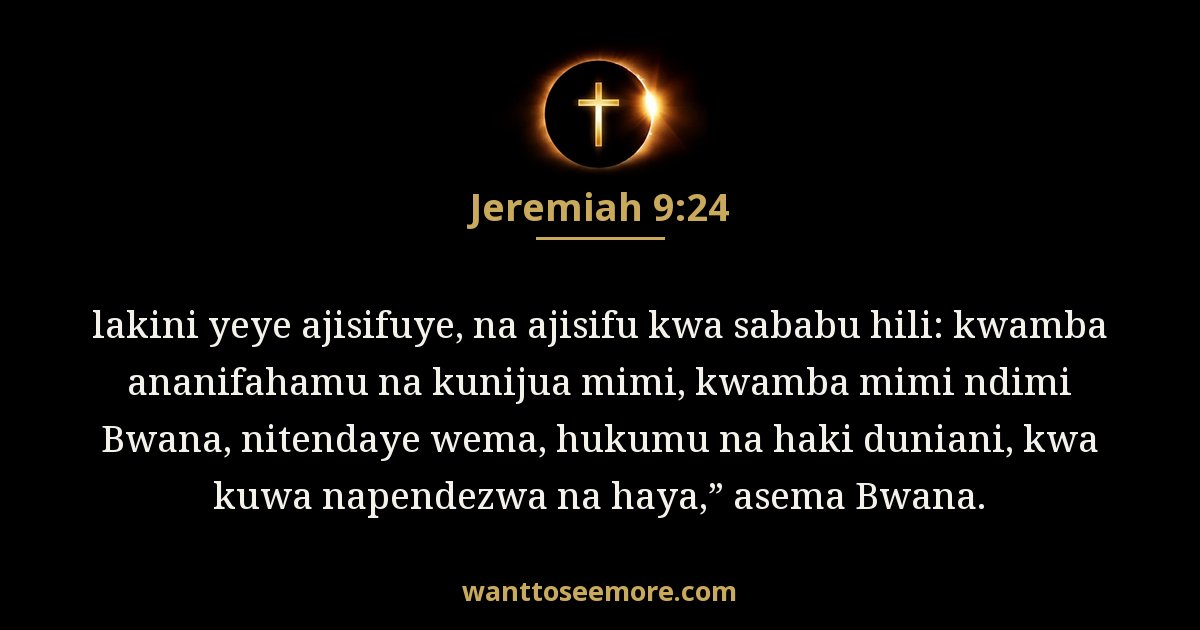 Jeremiah 9:24