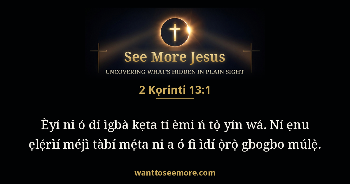 2 Corinthians 13:1