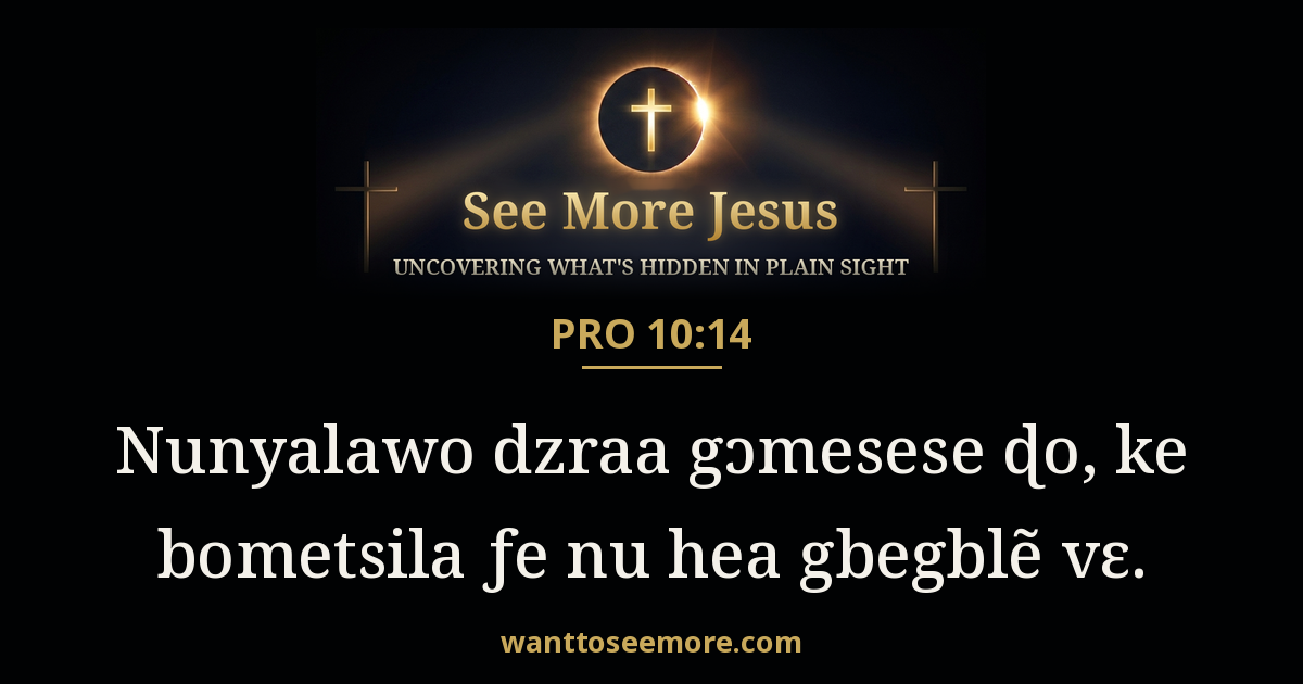 Proverbs 10:14