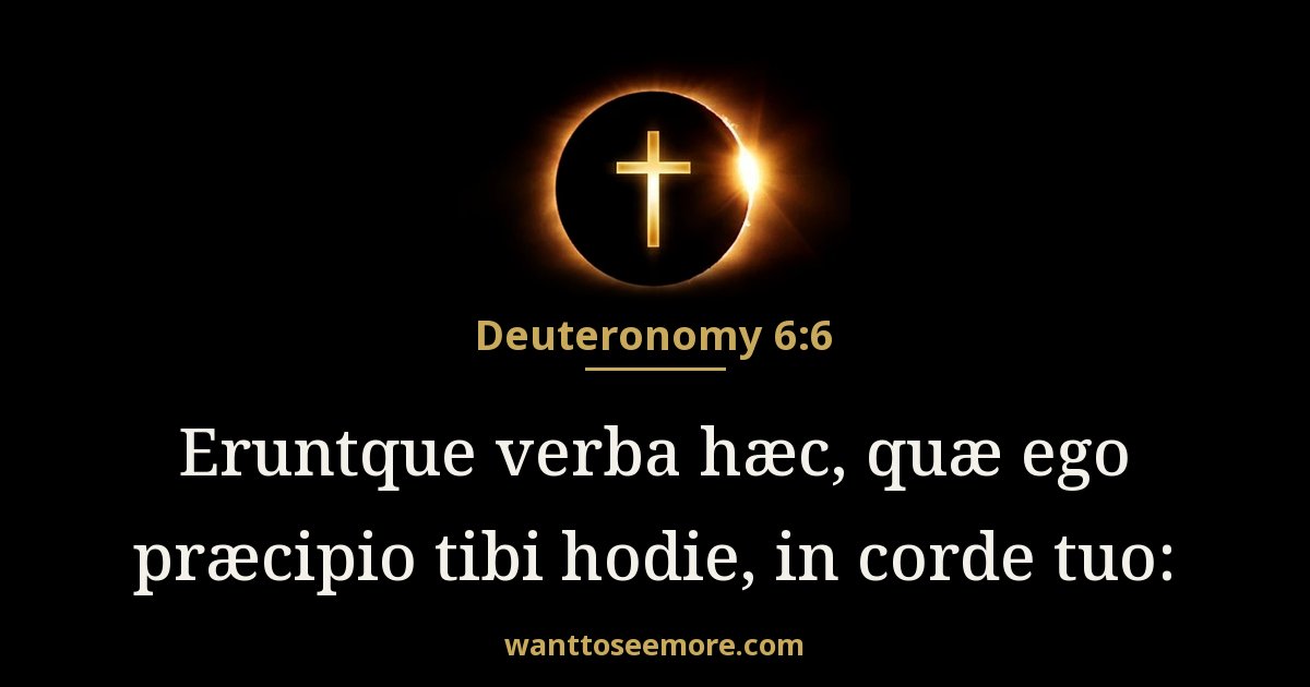 Deuteronomy 6:6