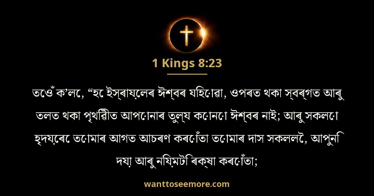 1 Kings 8:23