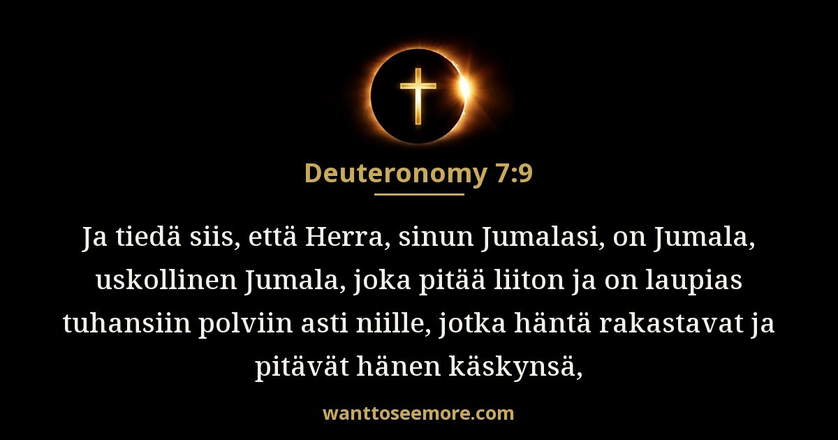 5. Mooseksen kirja 7:9