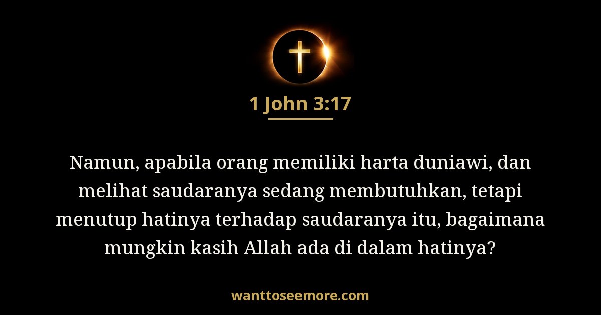 1 Yohanes 3:17