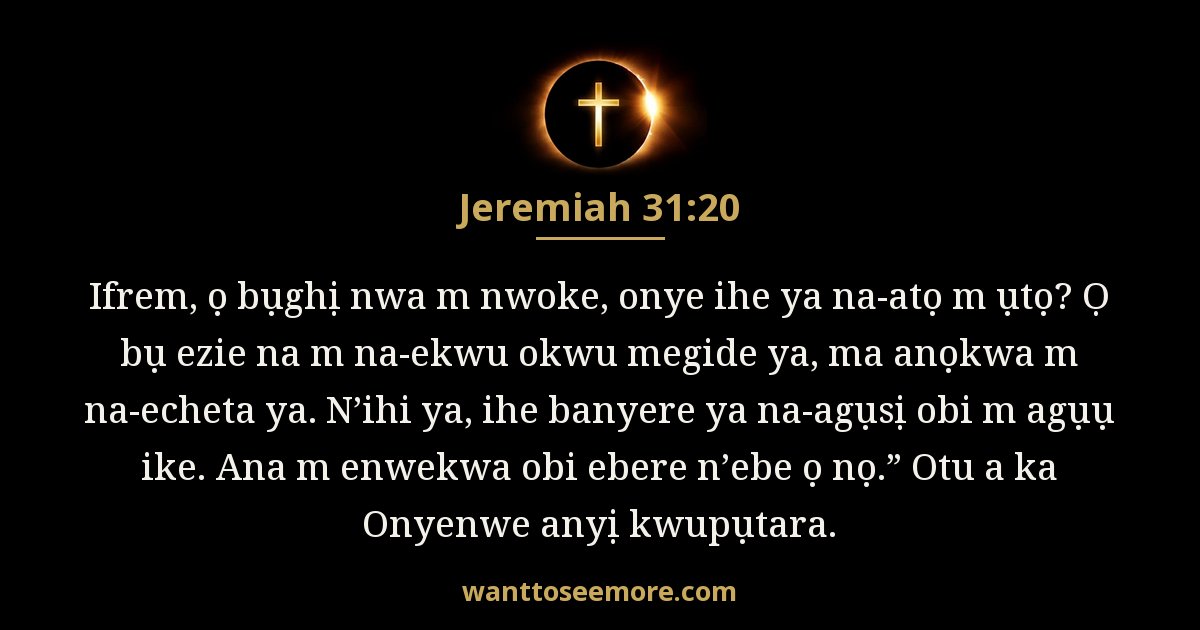 Jeremaya 31:20