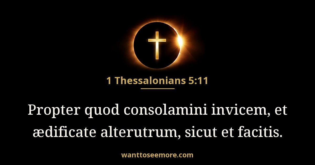 1 Thessalonians 5:11