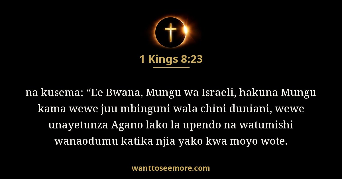 1 Kings 8:23