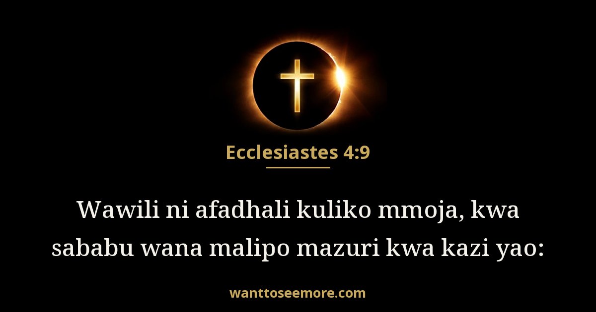 Ecclesiastes 4:9