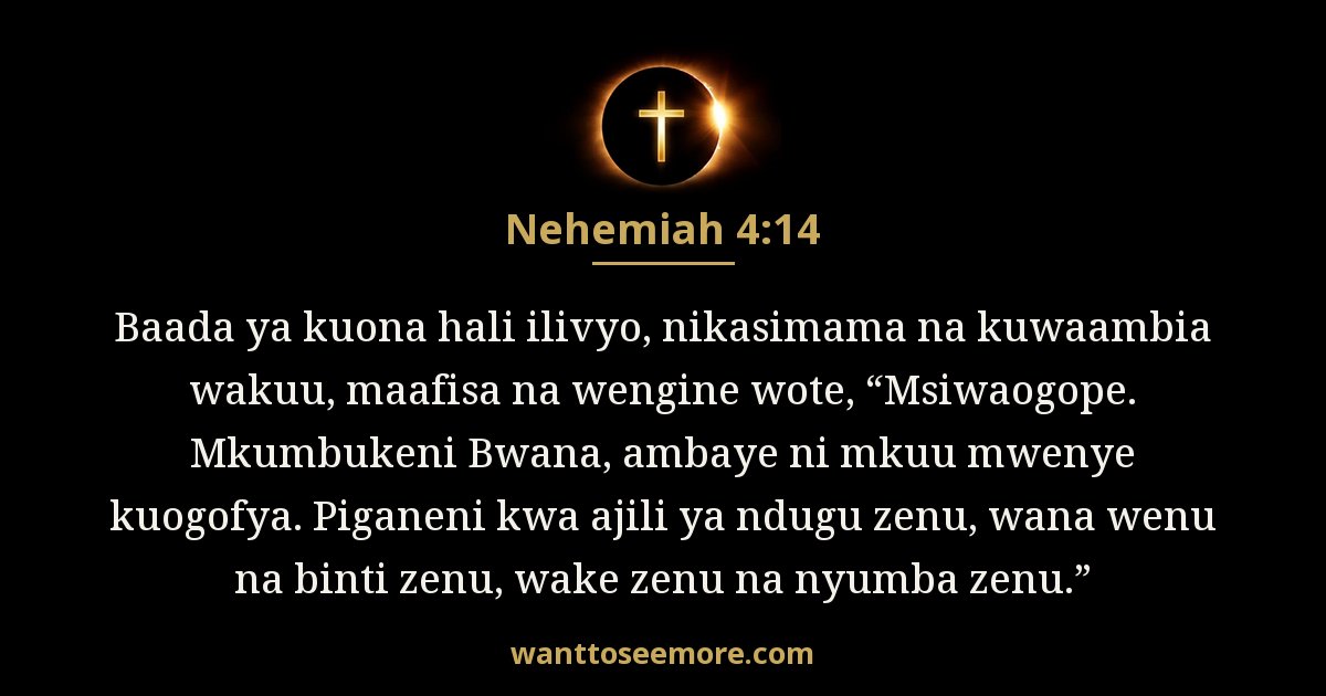Nehemia 4:14