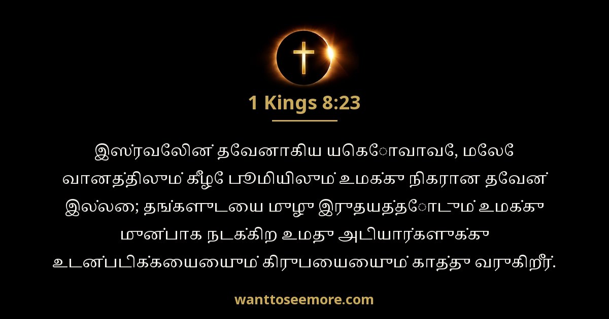 1 இராஜாக்கள் 8:23