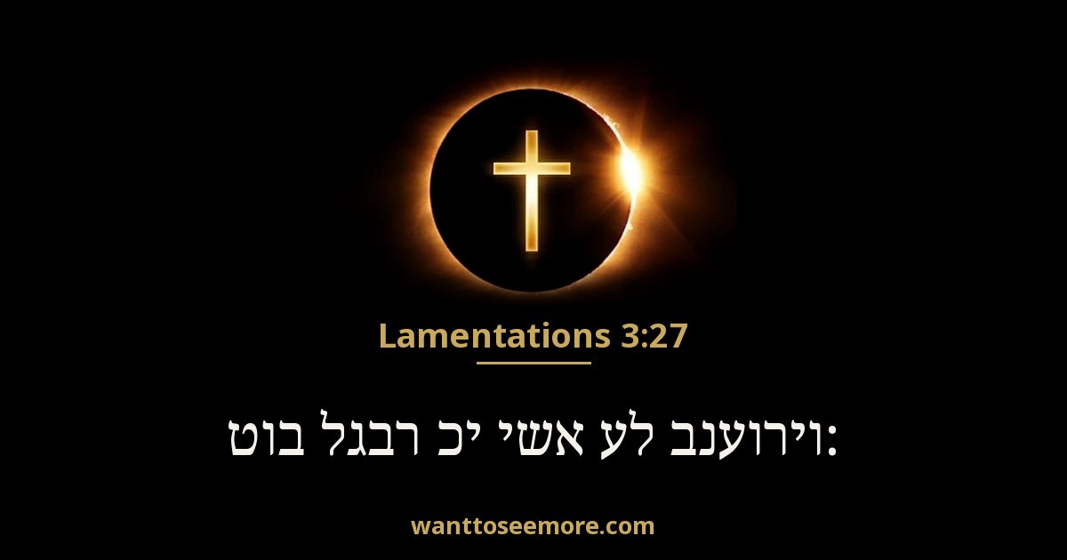 Lamentations 3:27