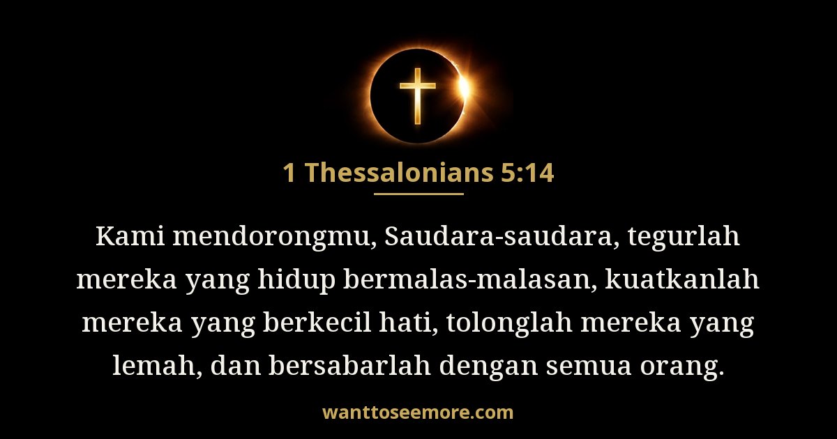 1 Thessalonians 5:14