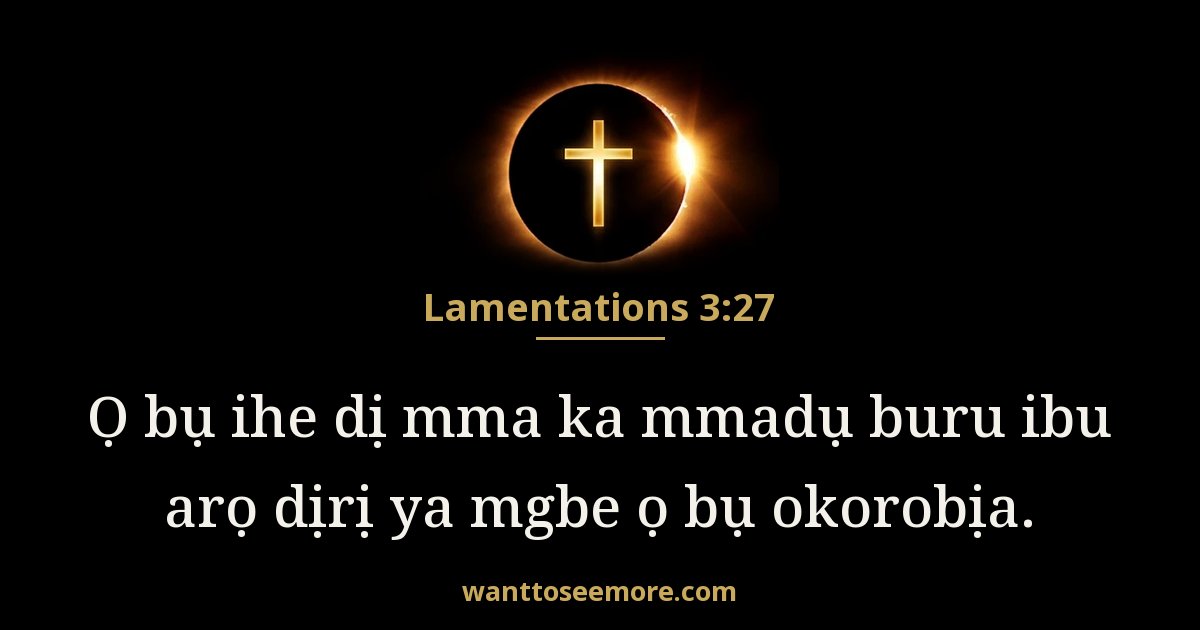 Lamentations 3:27