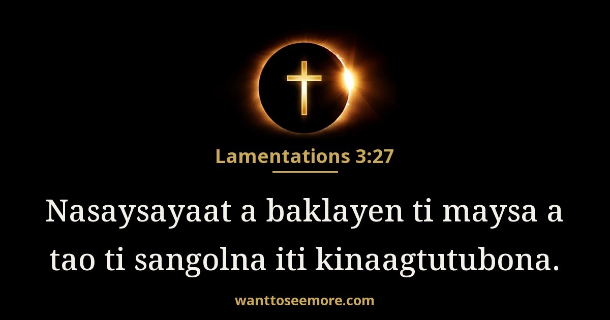 Lamentations 3:27